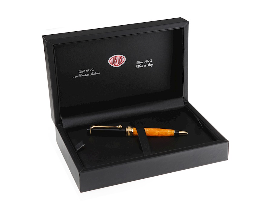 Penna a sfera Optima O Sole Mio screziata arancione Aurora