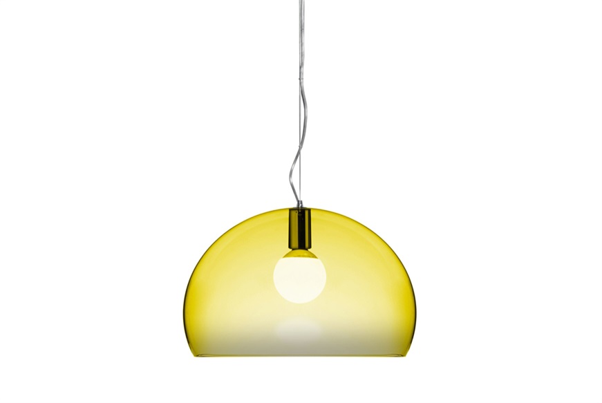 Suspension lamp Fl/y yellow Kartell