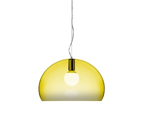 Suspension lamp Fl/y yellow Kartell