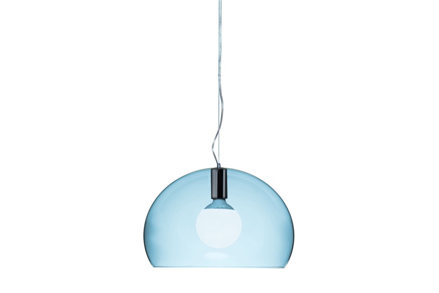 Suspension lamp Small Fl/y light blue Kartell