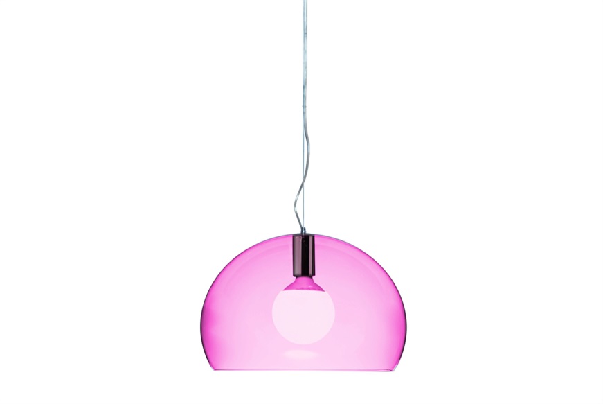 Suspension lamp Small Fl/y pink Kartell
