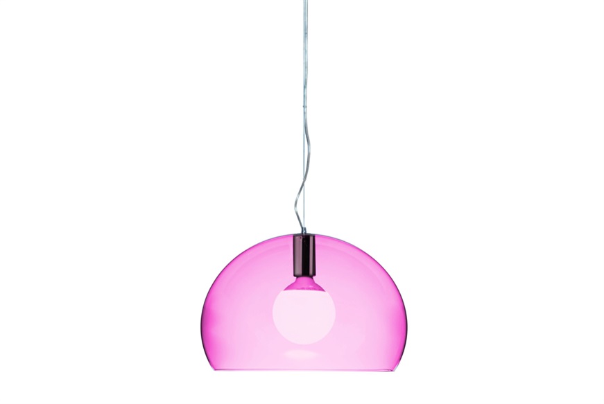 Lampada sospensione Small Fl/y rosa Kartell