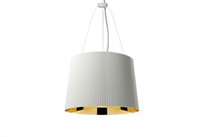 Lampada sospensione Gè bianco e oro Kartell