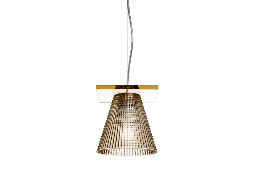 Suspension lamp Light Air amber Kartell