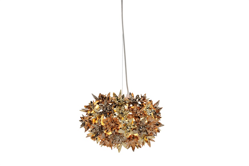 Suspension lamp Bloom gold copper and bronze Kartell