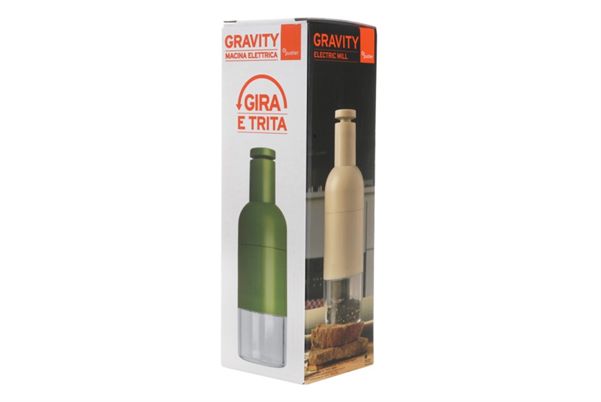 Salt and pepper mills Gravity white Pusher