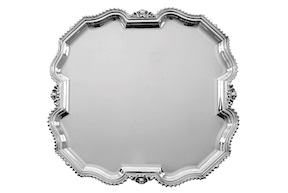 Vassoio argento in stile Regina Anna Selezione Zanolli