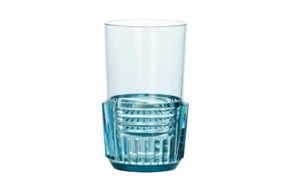 Bicchiere Trama colore azzurro
