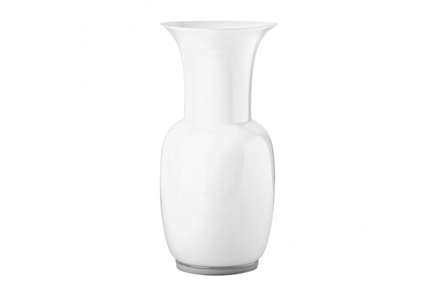 Vase Opalino Murano glass milk white Venini