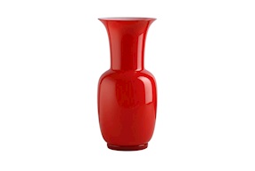 Vaso Opalino vetro di Murano rosso