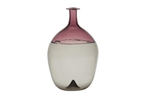 Vaso Bolle vetro di Murano ametista e talpa Venini