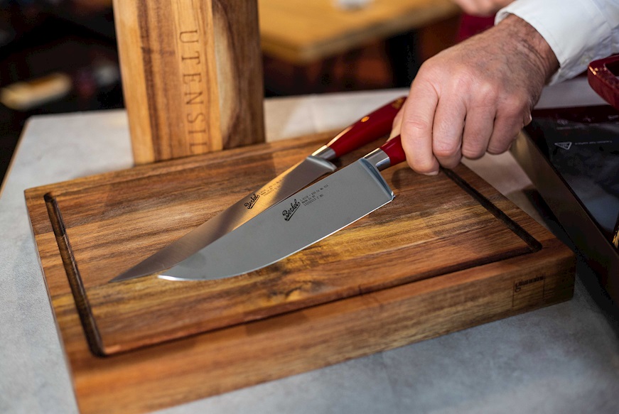 Kitchen knife Elegance steel with red handle Berkel