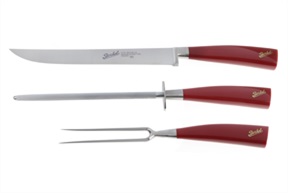 3 pcs. Roast set Elegance steel with red handle Berkel
