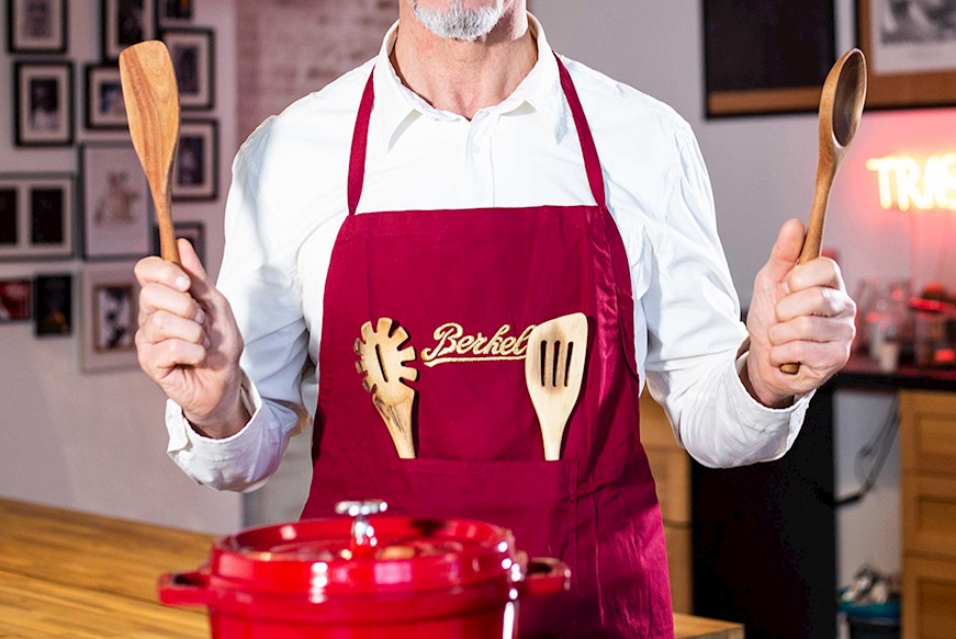 Kitchen apron red Berkel