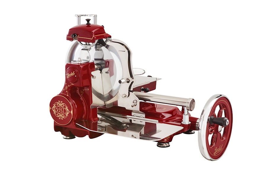 Flywheel meat slicer Tribute steel red and gold Berkel