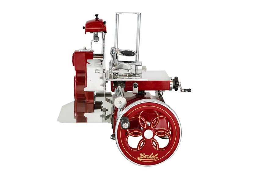 Flywheel meat slicer Tribute steel red and gold Berkel