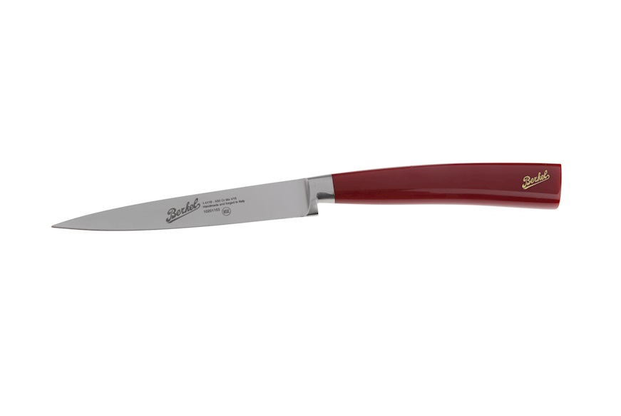 Paring knife Elegance steel with red handle Berkel
