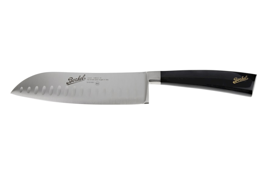 Santoku knife Elegance steel with black handle Berkel