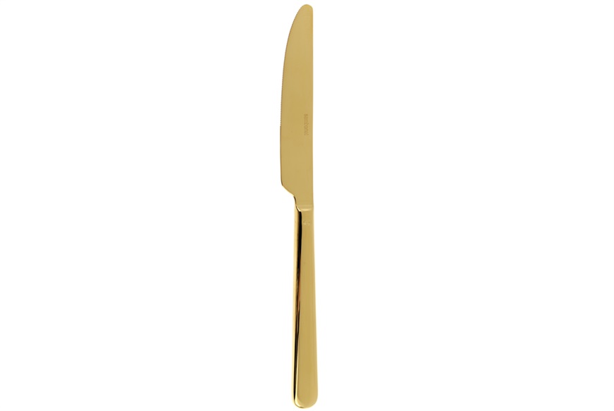 Coltello tavola Linear Gold acciaio Sambonet