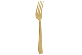 Forchetta tavola Flat Gold acciaio Sambonet