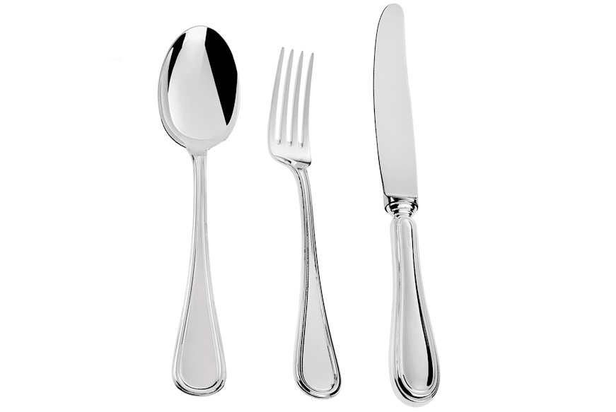 Cutlery set silver 3 pieces in English style Selezione Zanolli