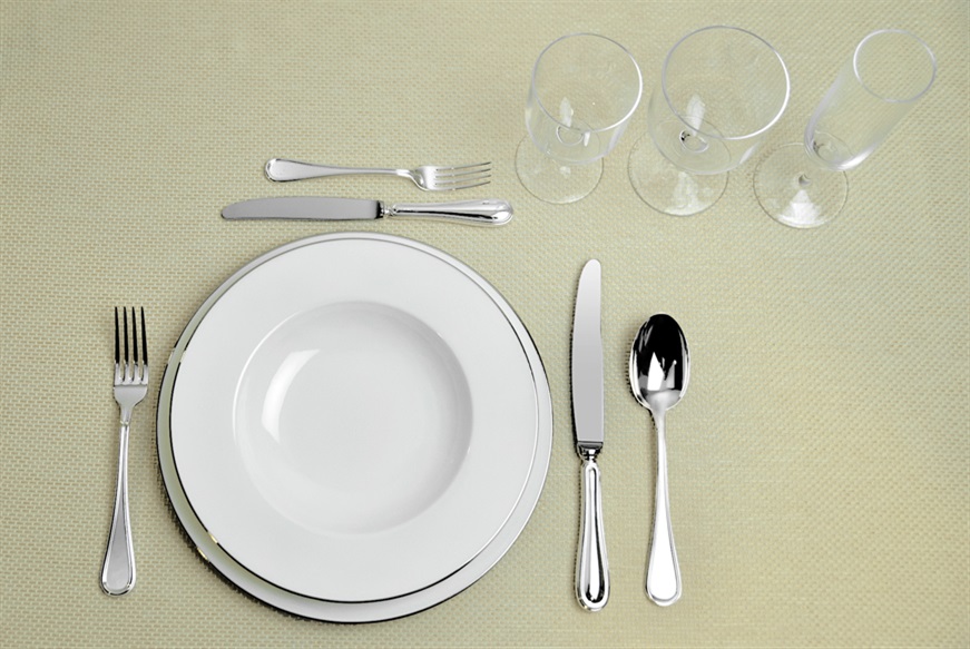 Cutlery set silver 5 pieces in English style Selezione Zanolli