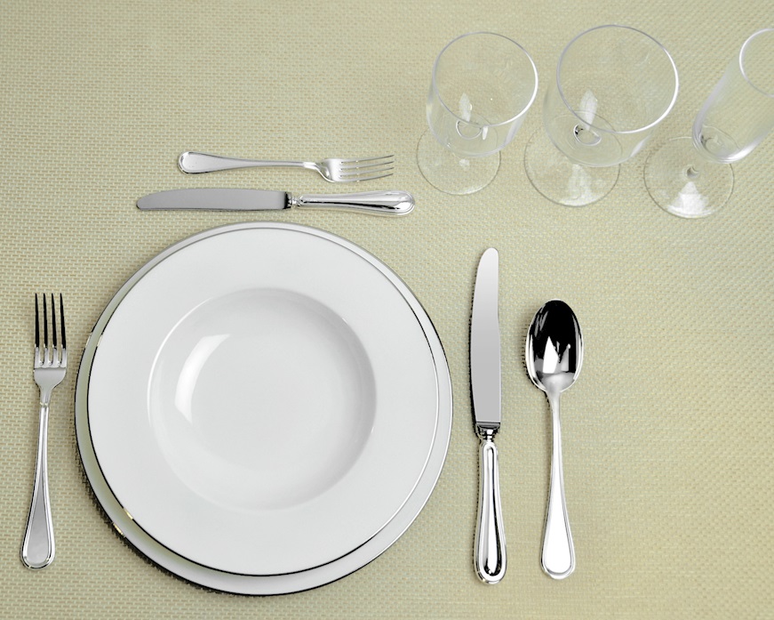 Servizio posate argento 5 pezzi in stile Inglese Selezione Zanolli