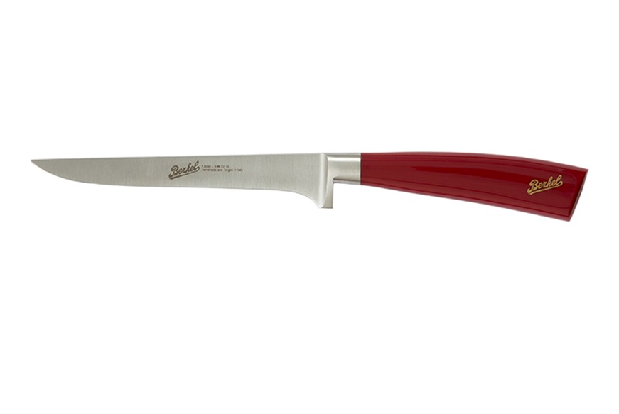Boning knife Elegance steel with red handle Berkel