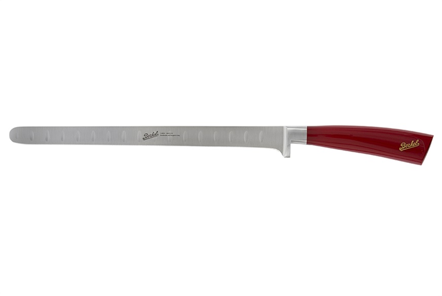 Salmon knife Elegance steel with red handle Berkel