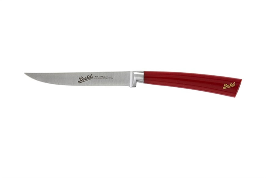Steak knife Elegance steel with red handle Berkel