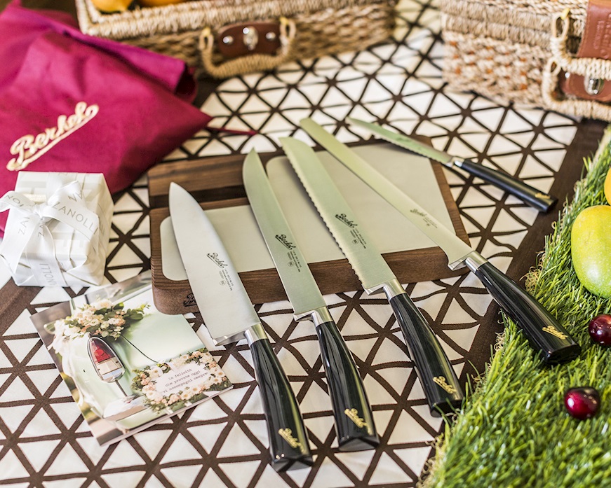 Set Chef 5 pezzi Elegance acciaio con manico nero confezione regalo Berkel