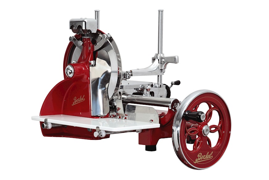 Flywheel meat slicer P15 steel red and gold Berkel