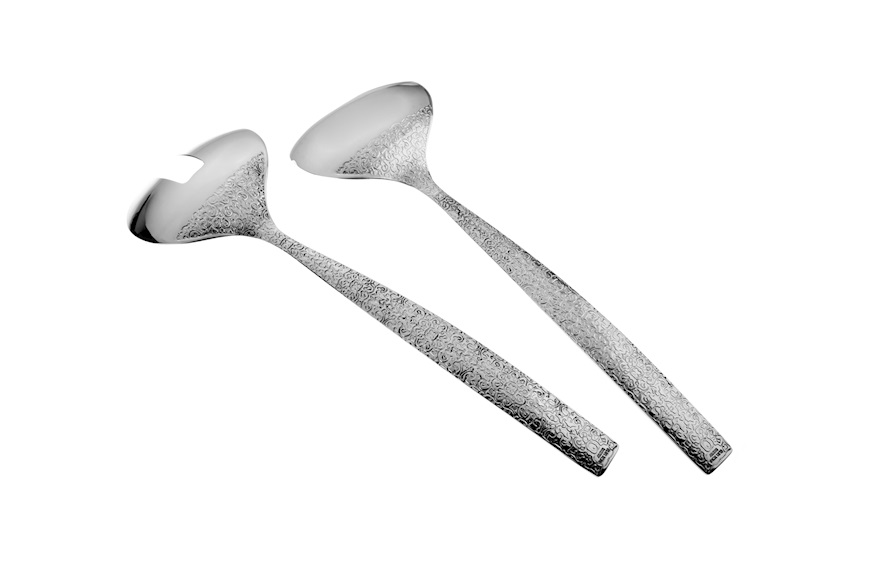 Salad cutlery set Dressed steel 2 pieces Alessi