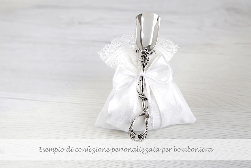 Cucchiaino da zucchero argento con decoro uva Selezione Zanolli