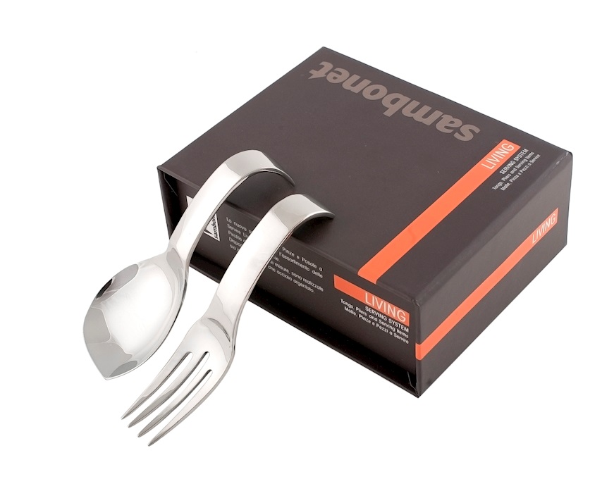 Set cucchiaio e forchetta Living acciaio monoporzione Sambonet