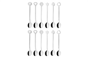 Party spoon set Party Portafortuna steel 12 pieces Sambonet