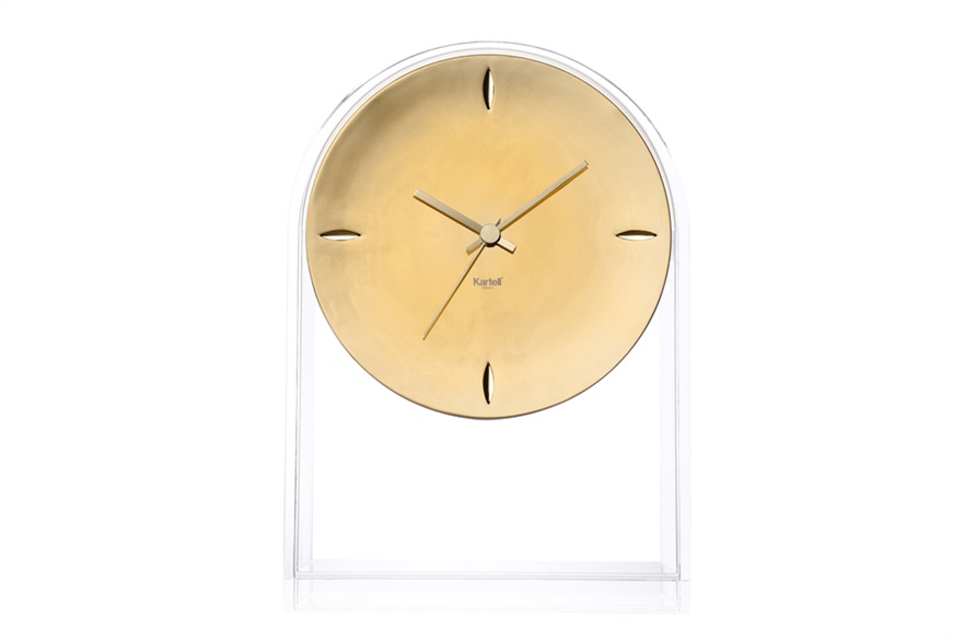 Clock Air du Temps crystal gold Kartell