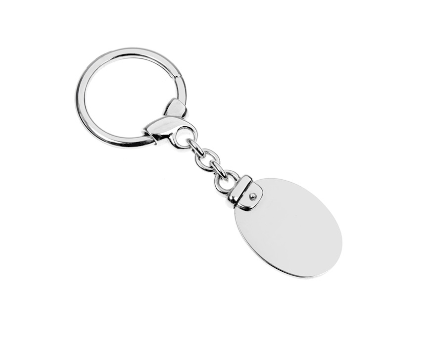 Keychain silver with oval plate Selezione Zanolli