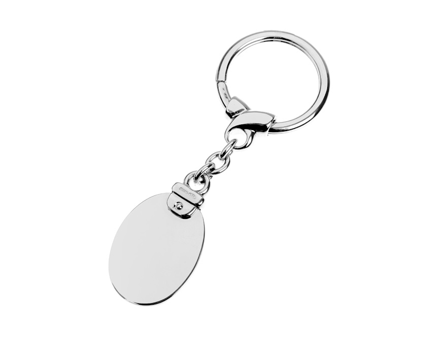 Keychain silver with oval plate Selezione Zanolli