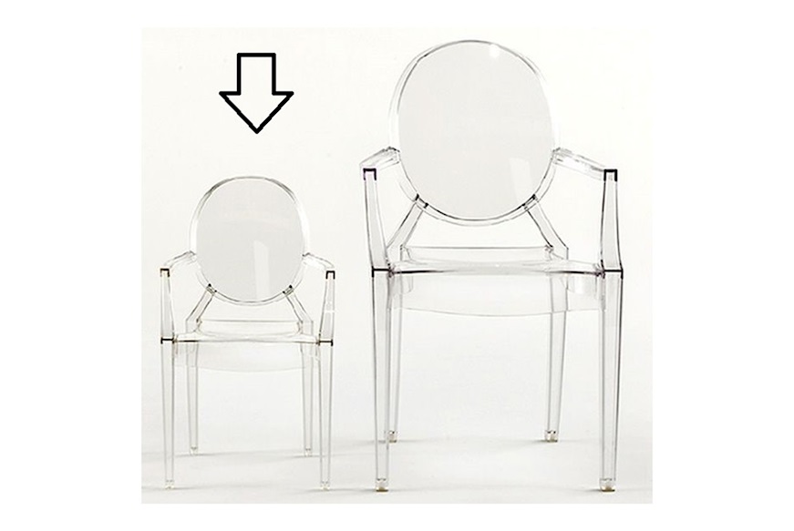 Sedia Lou Lou Ghost trasparente con cuore Kartell