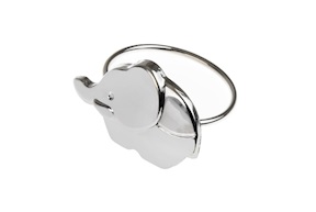 Napkin tie Elephant silver Selezione Zanolli