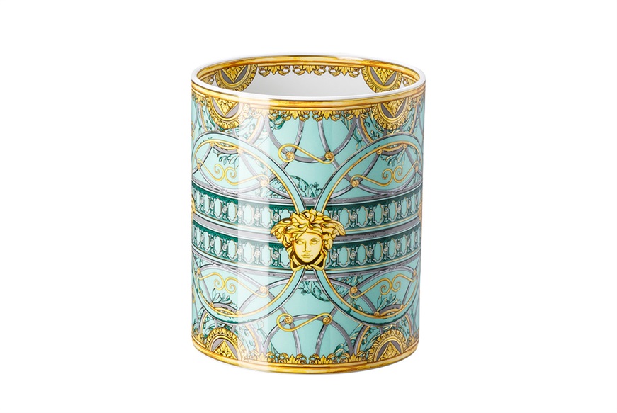 Vase La scala del Palazzo porcelain green Versace