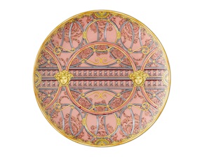 Dessert plate La scala del Palazzo porcelain pink Versace