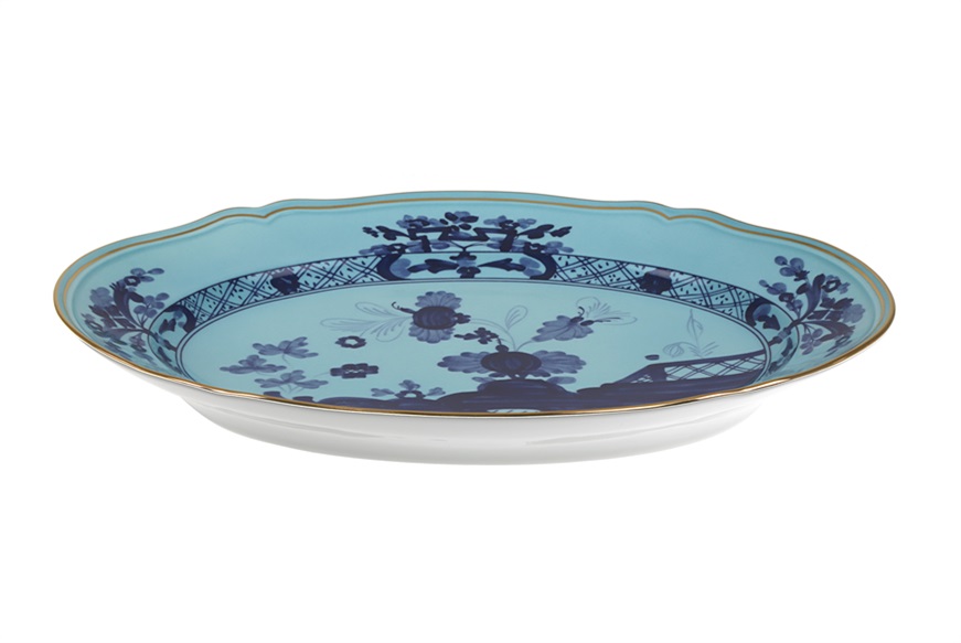 Oval tray Oriente Italiano Iris porcelain Richard Ginori