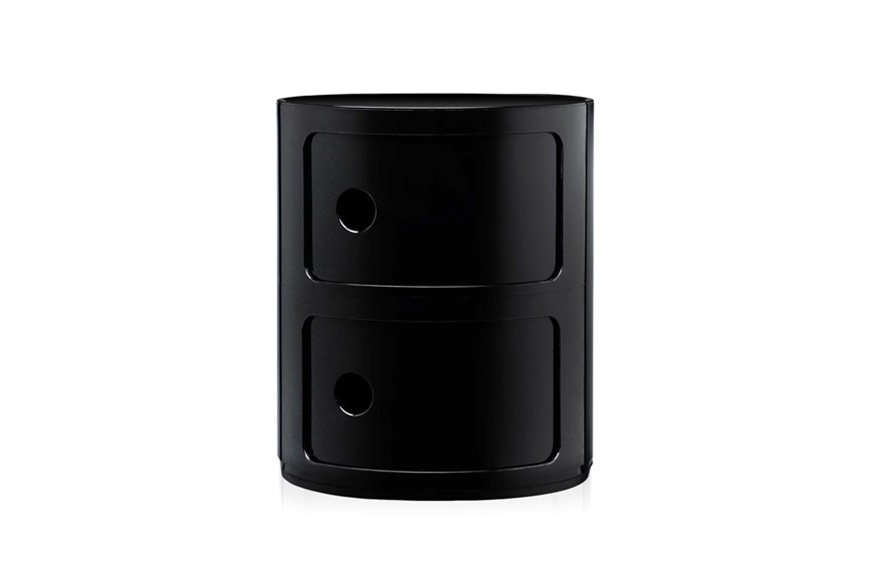 Cassettiera Componibile a due elementi colore nero Kartell