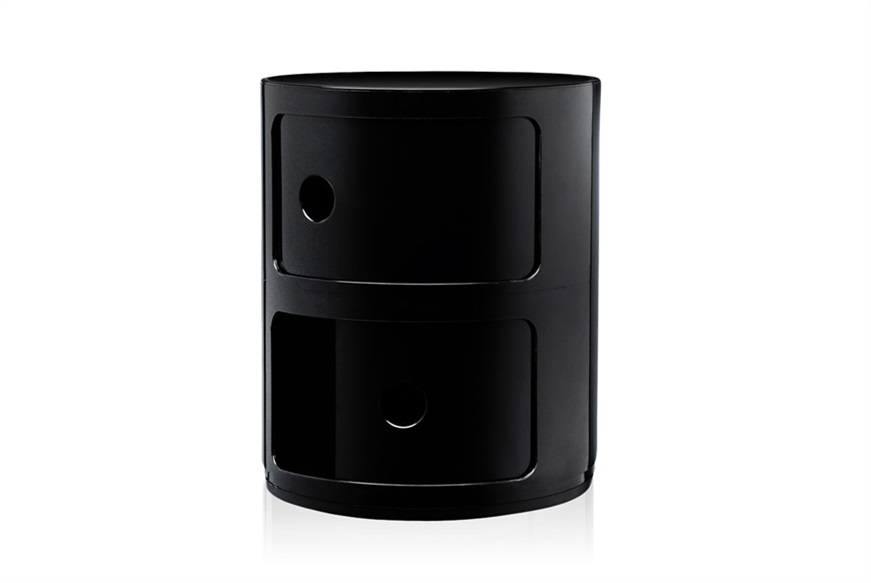 Cassettiera Componibile a due elementi colore nero Kartell