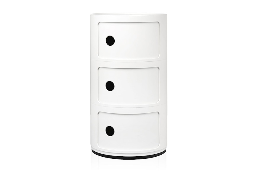 Cassettiera Componibile a tre elementi colore bianco Kartell