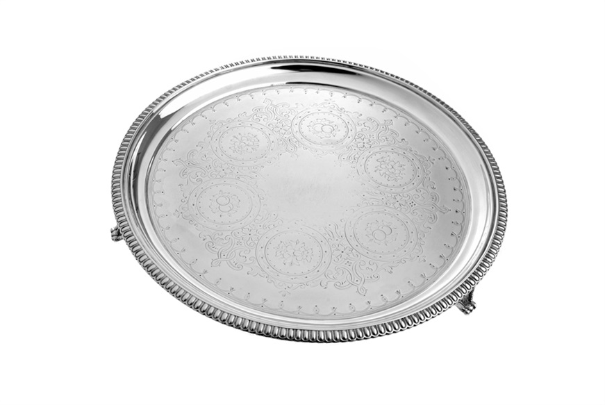 Salver silver London (GB) 1872-1873 Selezione Zanolli