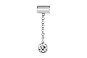 Charm SeiMia silver with cubic zirconia pendant Nomination