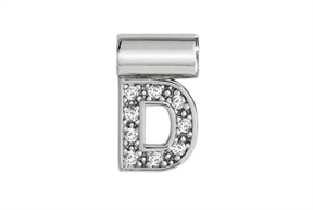 Charm SeiMia silver D letter with zircons Nomination